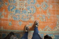 Vintage Distressed Oushak Carpet / ONH item 6578 Image 1